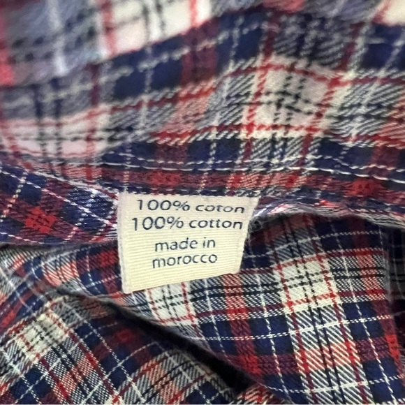 HARTFORD Plaid Cotton Long Sleeve Button Up Blouse Micro Collar Size 2 (US 6) - Picture 4 of 11